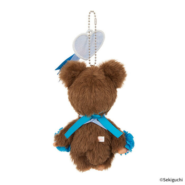 Sekiguchi Happy Color Bear Keychain Blue Genius Plush Mascot