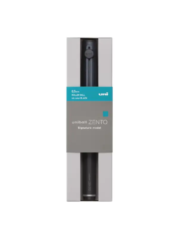 uni-ball ZENTO Signature Silver 0.38mm Metallic Black 0.5mm Rollerball pen