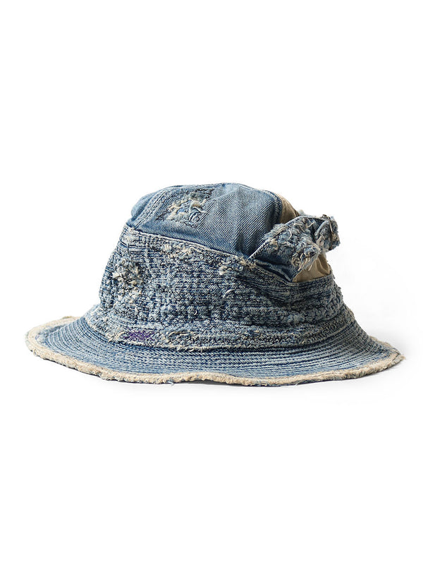Kapital 11.5oz Denim Old Man and the Sea Hat (Distressed Remake)