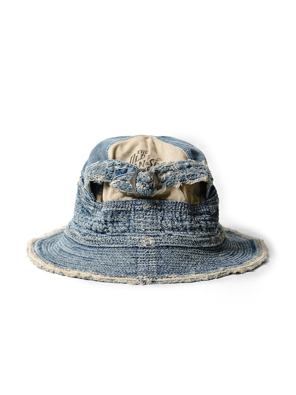 Kapital 11.5oz Denim Old Man and the Sea Hat (Distressed Remake)