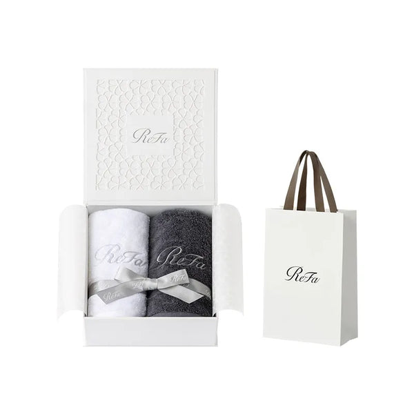 ReFa Hair Face Towel Pair Set with S Shopper Bag