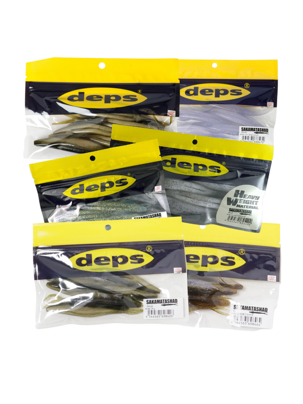 deps SAKAMATA SHAD 4,5,6 inch Soft Plastic Jerk Bait(Choose Colors) Japan