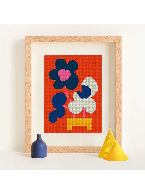 MoMA Mickebana Flower Trio Needlepoint Kit DIY Embroidery Set
