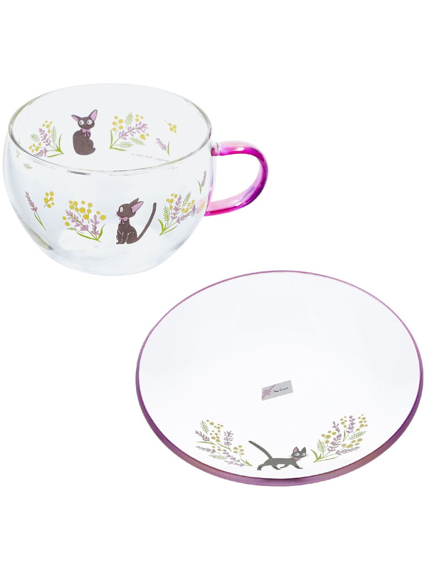 Kiki's Delivery Service Flower Bouquet Glass Cup and Saucer Set