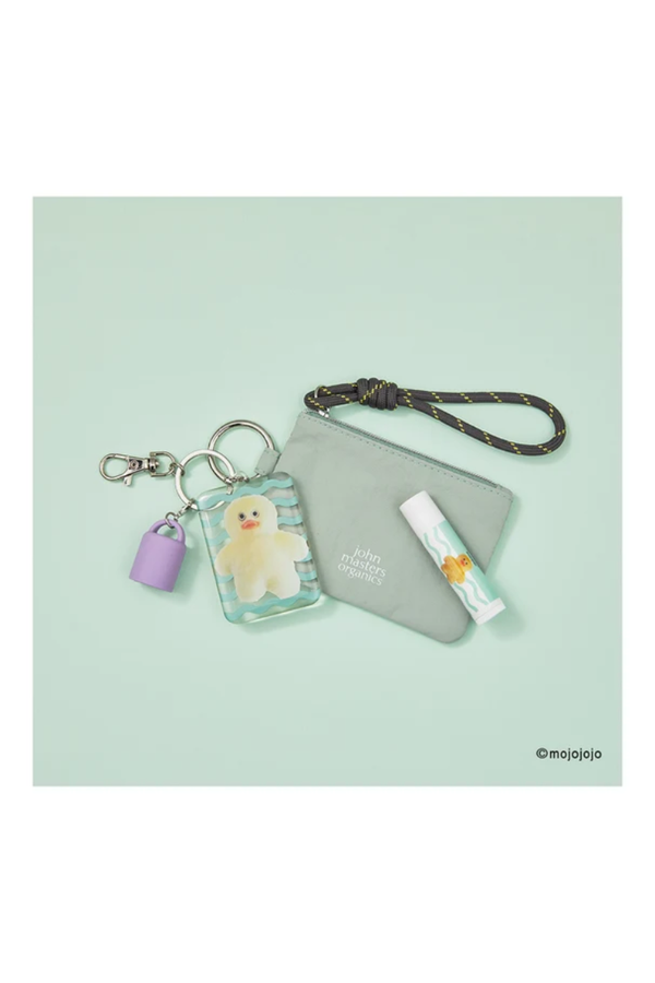 mojojojo × John Masters Organics Lip Calm Keychain & Green Charm Pouch Set