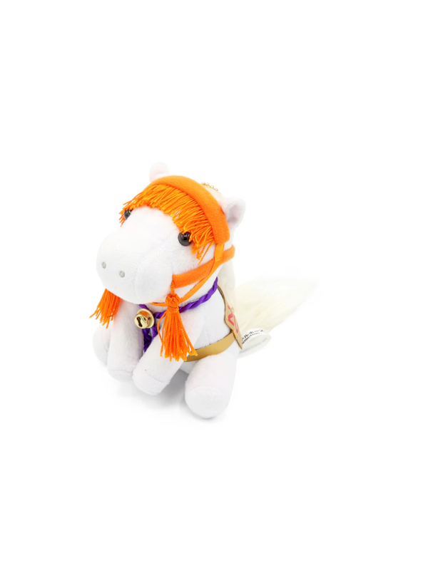 Idol Horse Plush Shinme-chan (S Size) Cute Sitting Style with Ball Chain