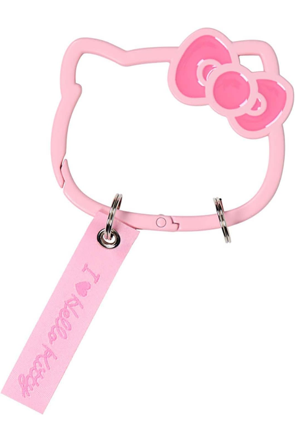 Sanrio Hello Kitty Pink Face-Shaped Carabiner Keychain