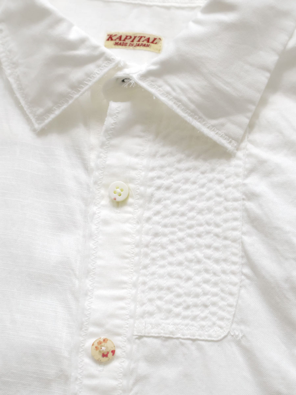 Kapital Cotton x Linen Patchwork Kathmandu Shirt (Short Sleeve)