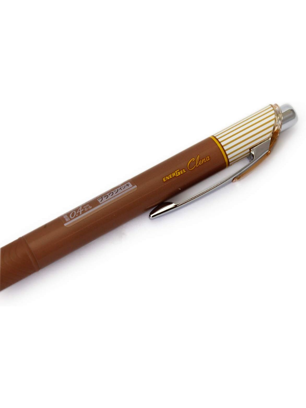 Pentel Energel Clena 0.4mm Extra Fine Needle Tip  Brown BLN74L-E