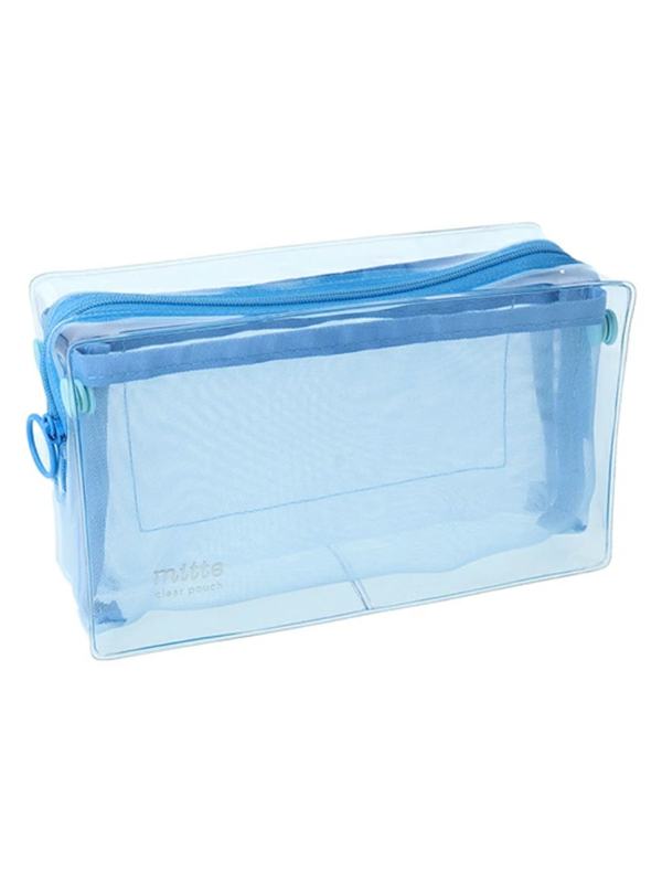 Mitte Clear Multi-Compartment Mesh Box Pouch