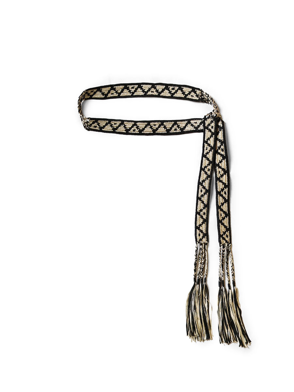 Kapital Macrame Maxi Belt (Chippewa Basket Mountain Pattern)