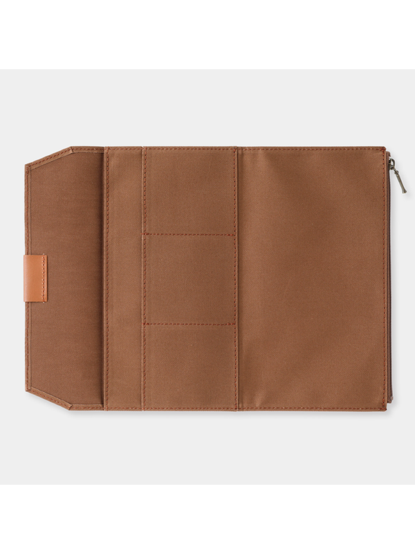 TRAVELER’S notebook Cotton Zipper Case Coffee Brown