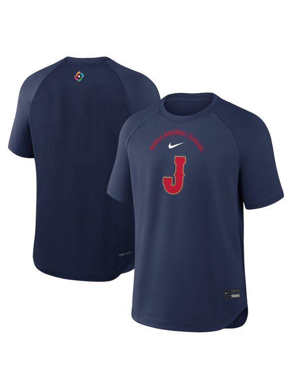 Nike 2026 WBC Japan Dri-Fit BP Pregame Top Navy