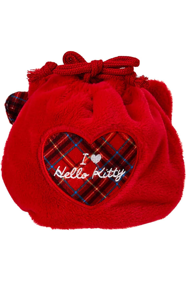 Sanrio Hello Kitty Face Drawstring Pouch – Candy Red