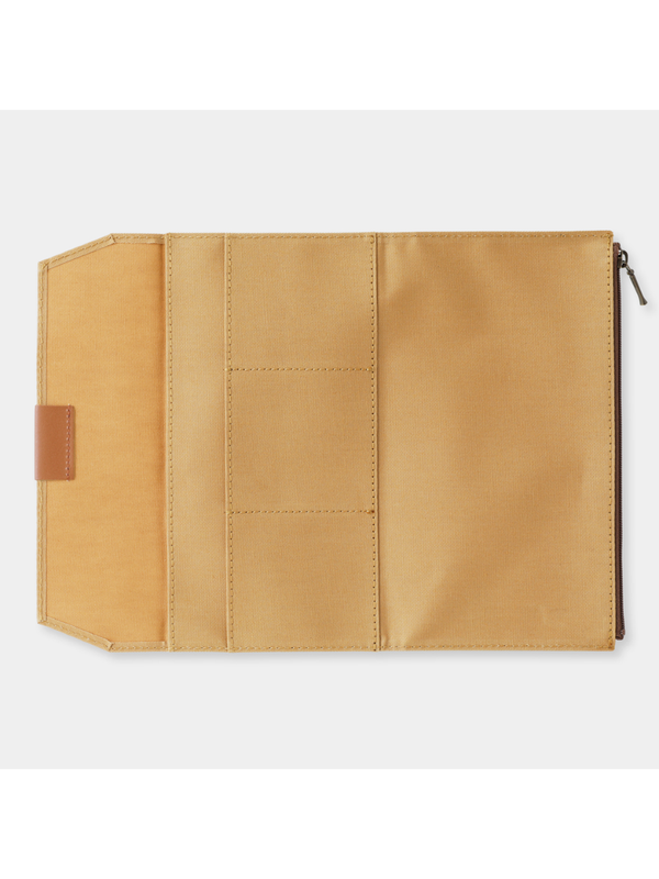 TRAVELER'S notebook Regular Size Cotton Zipper Case – Beige