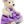 Load image into Gallery viewer, Oitscute Teddy Bear Plush Toy Purple Dress
