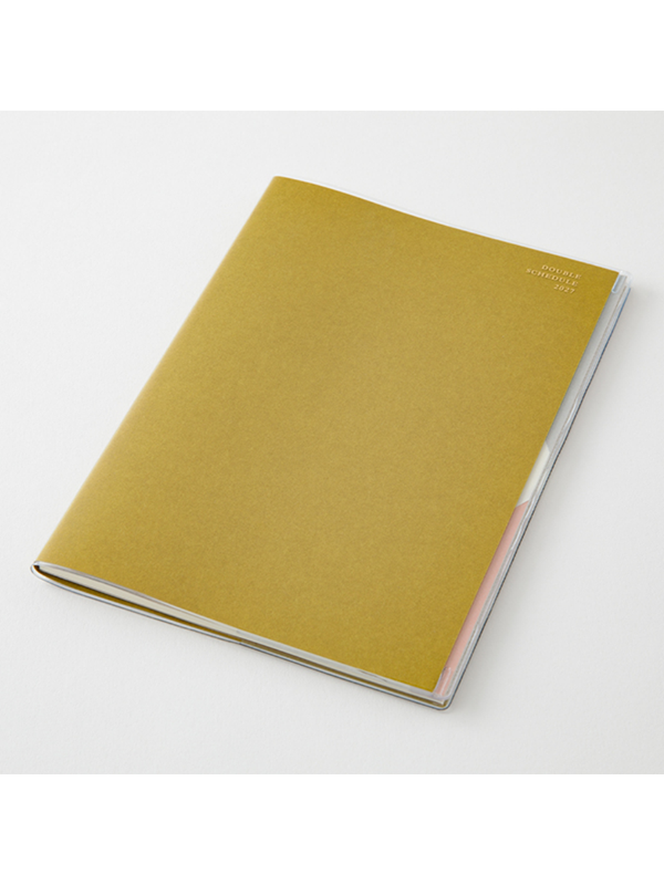 Midori 2027 B6 Double Schedule Monthly Diary Ochre