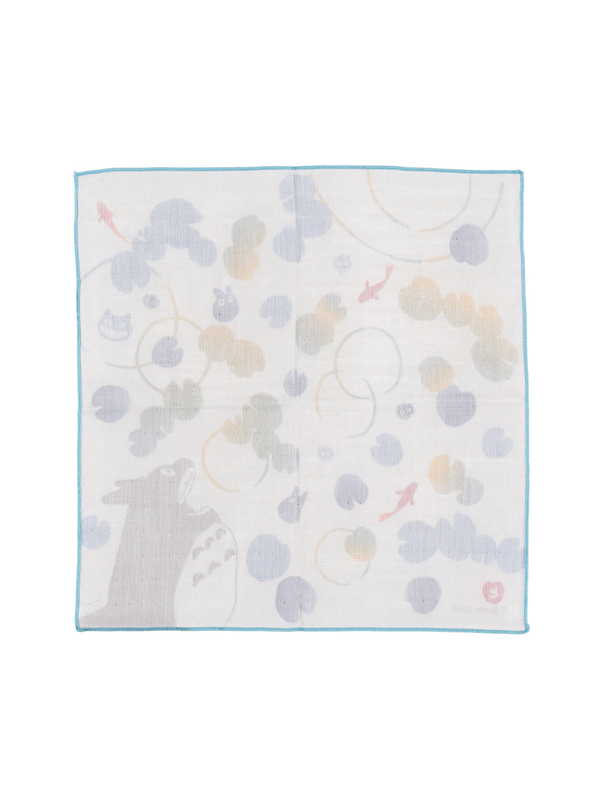 My Neighbor Totoro Gauze Handkerchief Goldfish Water Ripple Design