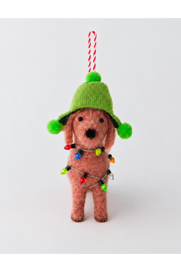KIKA Wool Felt Dog Christmas Ornament