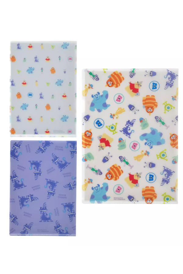 Disney Pixar Monsters Inc. 25th Anniversary Clear File Folder Set