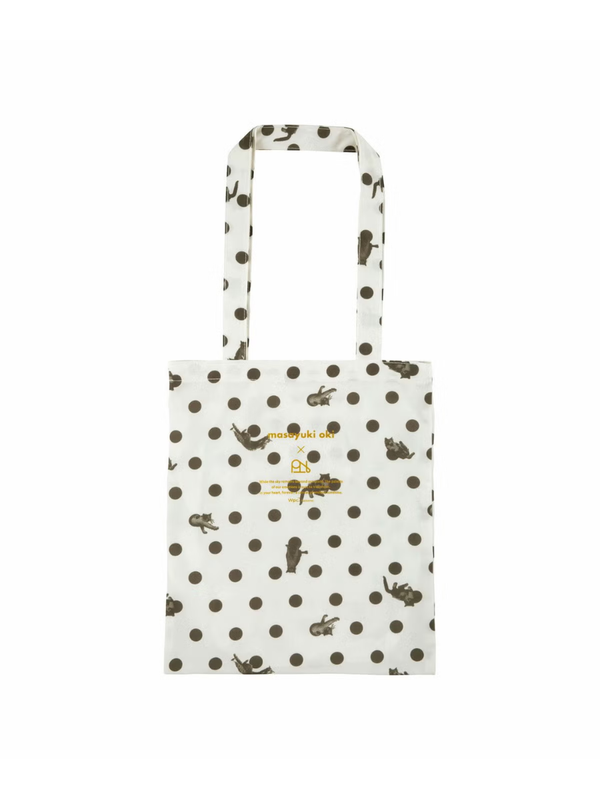Masayuki Oki x Wpc. Waterproof Tote Bag Cat Polka Dot