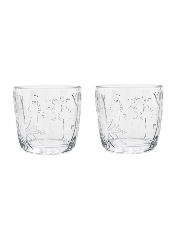 Moomin Arabia Clear Tumbler Glass Pair