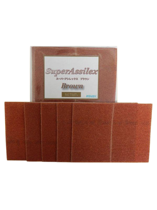 KOVAX Super Assilex Brown Sheet K-220 Hook & Loop Sanding Sheets Box of 50