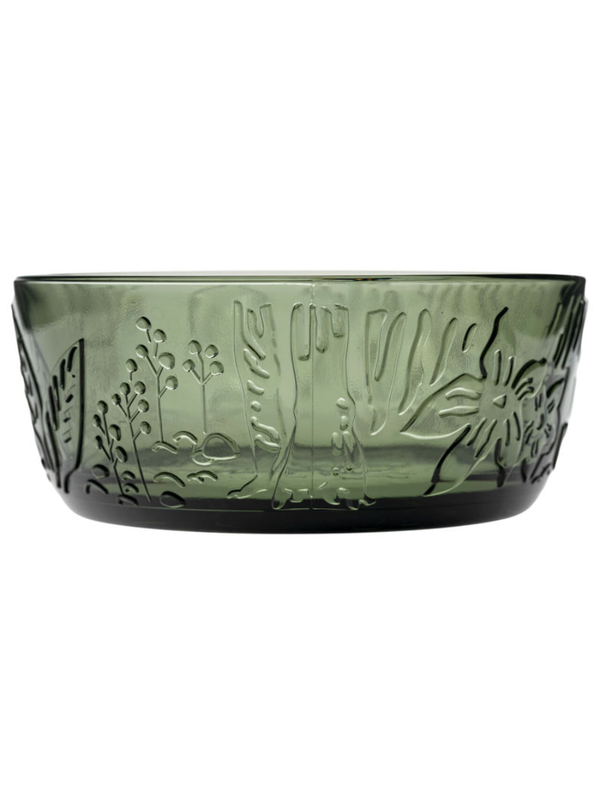 Moomin Glass Bowl 350ml Pine Green