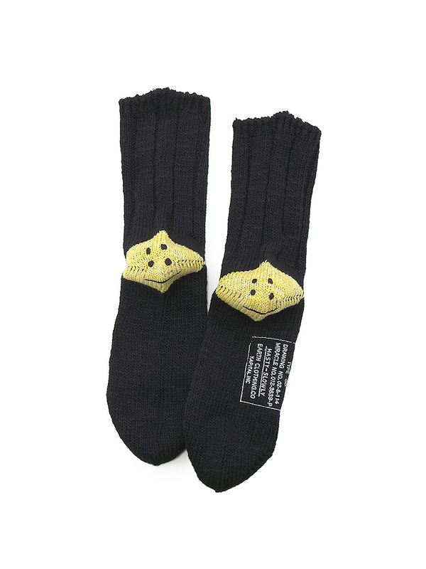 Kapital 56-ply MA-1 RAINBOWY HAPPY HEEL Socks