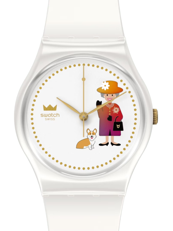 Swatch HOW MAJESTIC GZ711 Jubilee White Watch