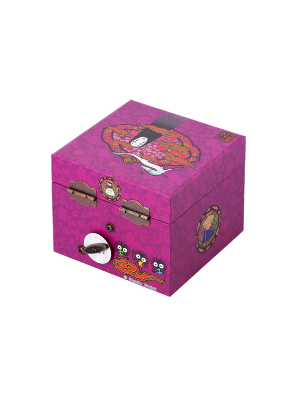 Spirited Away Music Box Paper Box No Face Rotating Figure Storage Case