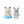 Load image into Gallery viewer, Baby Pair Set "Lovely Wedding" - Chocolate Rabbit Baby Krem &amp; Cotton Rabbit Baby Charlie (Wedding Attire)
