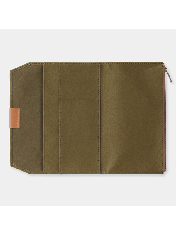 TRAVELER'S notebook Regular Size Cotton Zipper Case – Olive