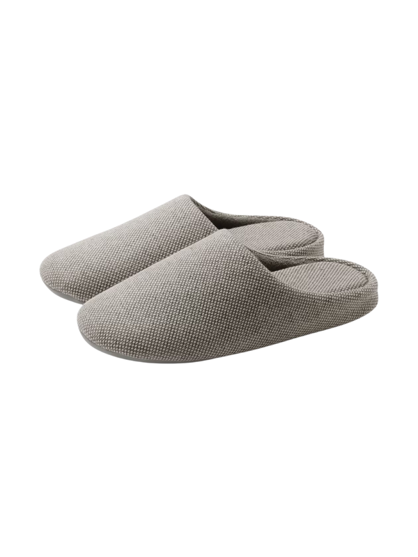 MUJI Cotton Twill Indoor Slippers with Firm Cushioned Sole