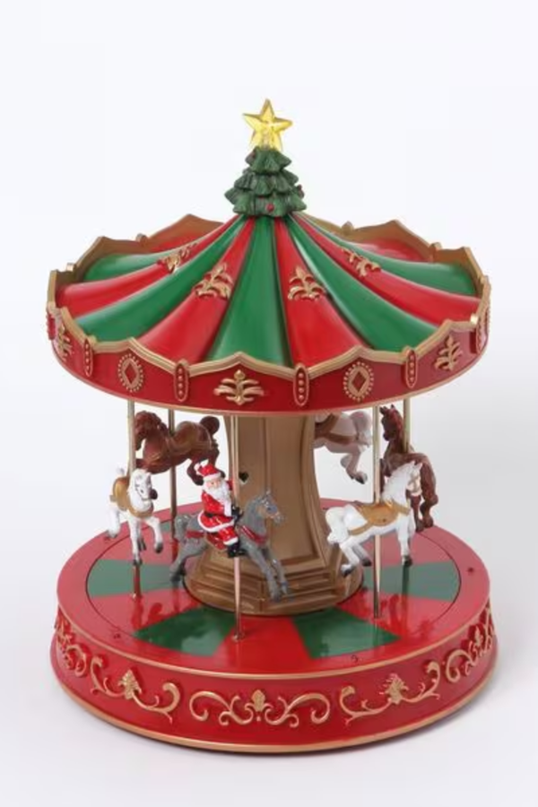 studio CLIP Christmas 2026 Rotating Santa Carousel Decoration