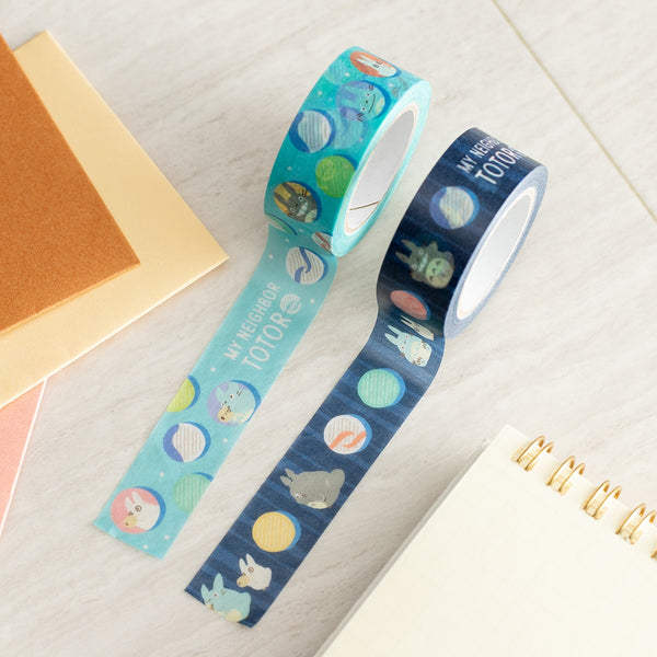 My Neighbor Totoro Masking Tape Set – Colorful Ohajiki Pattern  2 Rolls