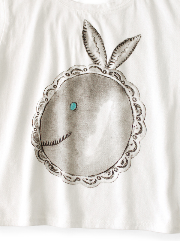 Kapital 20/- Jersey Cropped T-shirt (BIG Concho CONEYBOWY print) Tee women