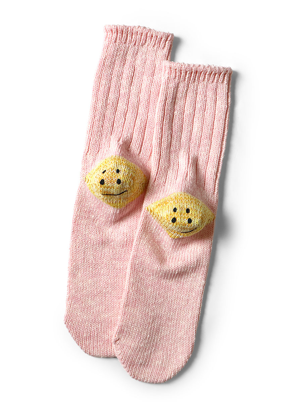 Kapital 56-ply 3x1 rib RAINBOWY HAPPY HEEL socks