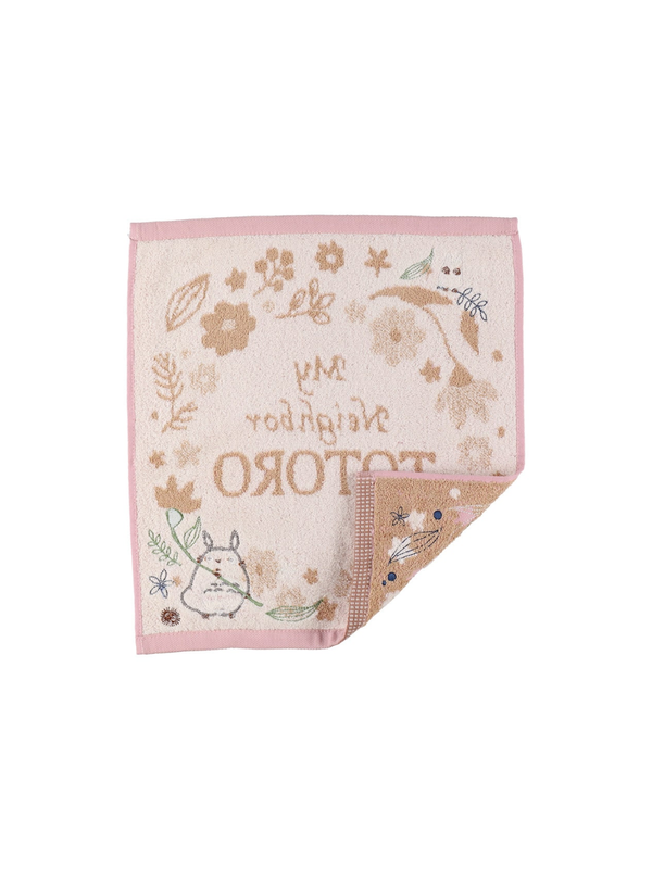 My Neighbor Totoro Antique Leaf Wash Towel Organic Cotton Embroidered