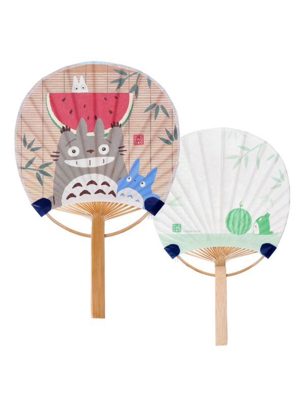 My Neighbor Totoro Mini Bamboo Fan Set Watermelon Design