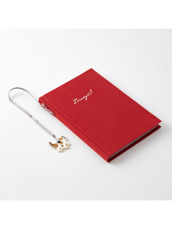MIDORI 1 Year Diary with Cat Embroidery Bookmark (12887006)
