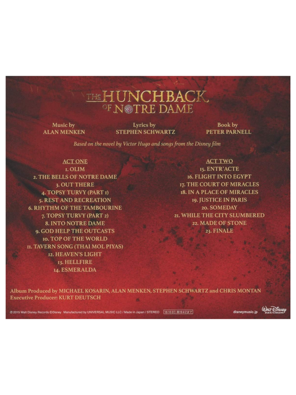 Alan Menken The Hunchback of Notre Dame Original Cast Recording CD