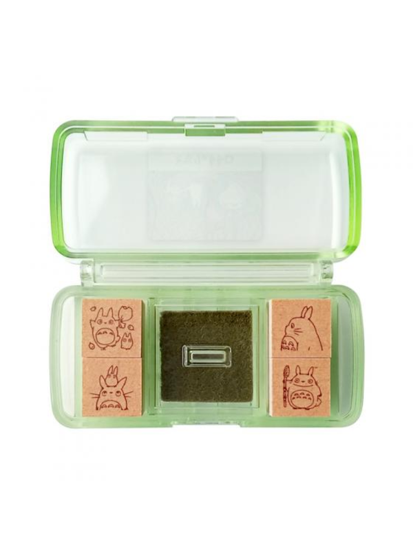 My Neighbor Totoro Mini Stamp Set Medium Totoro Planner Stamp with Ink Pad Case