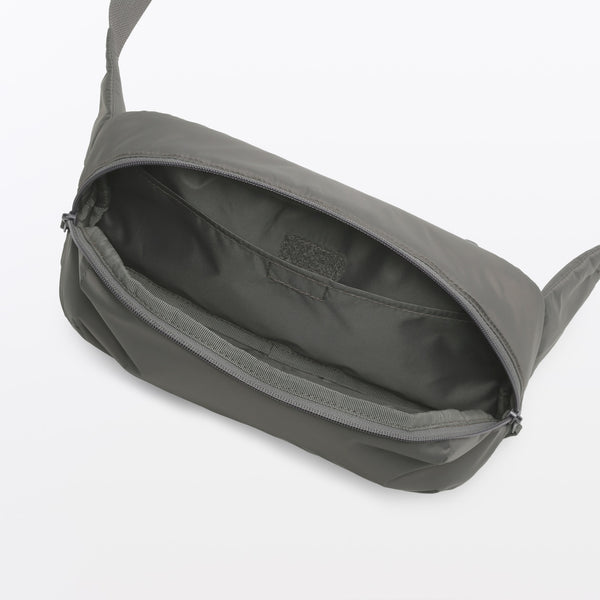 MUJI Water-Repellent Padded Sling Bag – Gray or Black