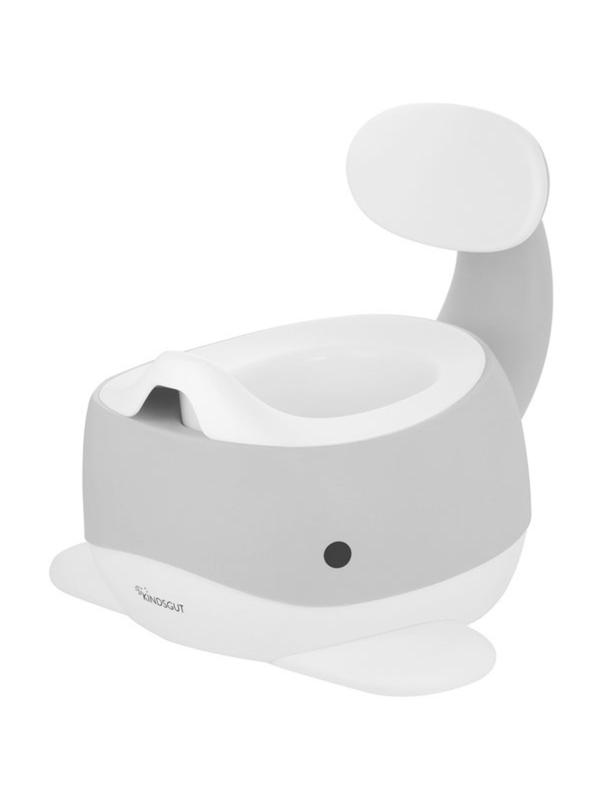 KINDSGUT Whale Potty Training Seat Light Grey with Lid