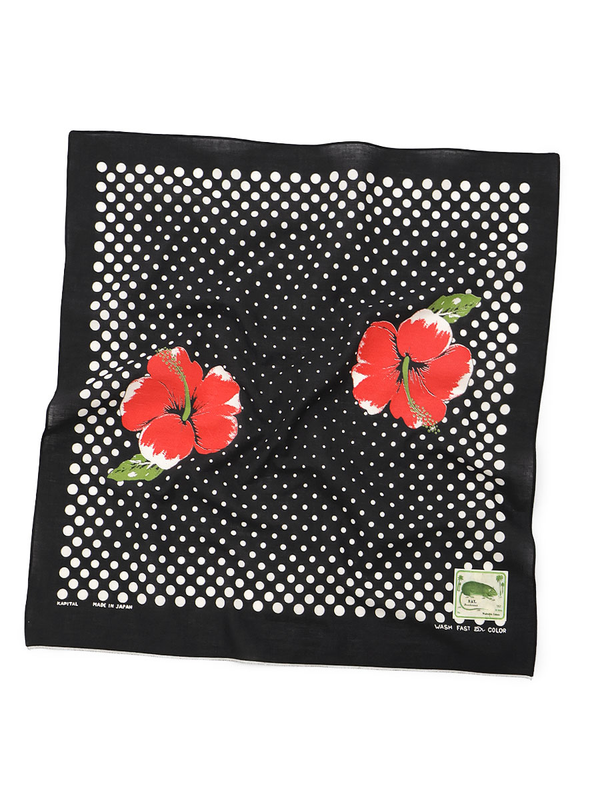 Kapital fastcolor selvedge bandana (TWIN HIBISCUS)