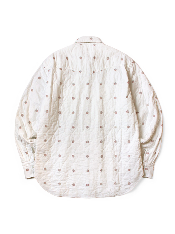 Kapital Cotton Quilted Bean Pattern Print Husky Western Shirt