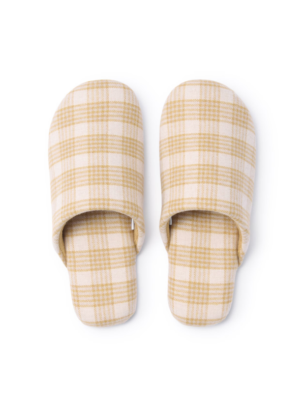 MUJI Cotton Flannel Soft Slippers Cushioned