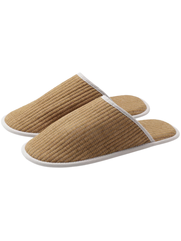 MUJI Cotton Quilted Line Slippers