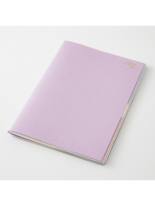 Midori 2027 B6 Double Schedule Monthly Diary Light Purple